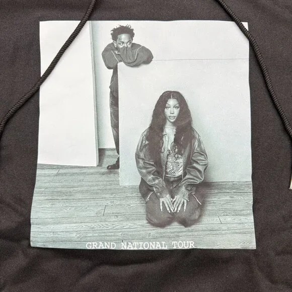 ✅Womens L Black Graphic Hoodie Kendrick Lamar & SZA Grand National Tour 2025 - Picture 4 of 10